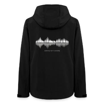 Sound of Nature - Winter - Frauen Recycelte Softshelljacke von Stanley/Stella - Schwarz - Hinten - AI Model Female 172 light (172cm)