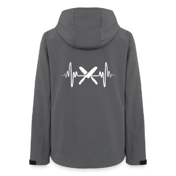 Kochmesser Herzschlag - Frauen Recycelte Softshelljacke von Stanley/Stella - Anthrazit - Hinten - AI Model Female 172 light (172cm)