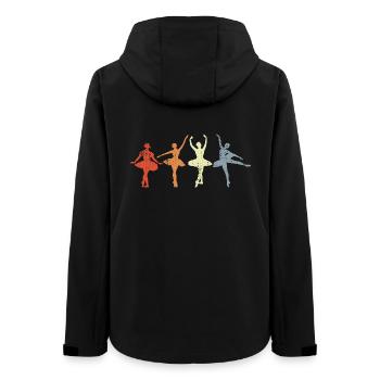 Ballett Mädchen Tanz Vintage Look - Frauen Recycelte Softshelljacke von Stanley/Stella - Schwarz - Hinten - AI Model Female 172 light (172cm)