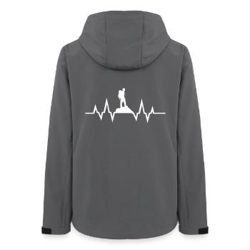 Battement de cœur Randonneurs en montagne - Veste softshell femme recyclée Stanley/Stella - charbon - Dos - AI Model Female 172 light (172cm)