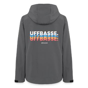 Pfalzlust Uffbasse - Frauen Recycelte Softshelljacke von Stanley/Stella - Anthrazit - Hinten - AI Model Female 172 light (172cm)