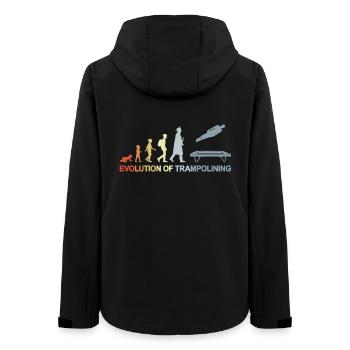 Vintage Trampoline Jumper Evolution - Women’s Recycled Softshell Jacket by Stanley/Stella - black - Back - AI Model Female 172 light (172cm)