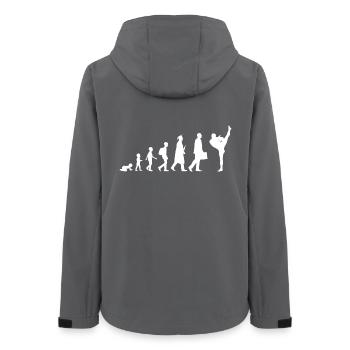 Development of Kickboxing - Women’s Recycled Softshell Jacket by Stanley/Stella - anthracite - Back - AI Model Female 172 light (172cm)