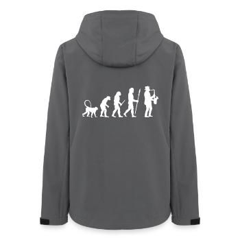 Evolution of jazz music - Women’s Recycled Softshell Jacket by Stanley/Stella - anthracite - Back - AI Model Female 172 light (172cm)