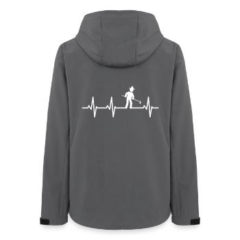 Farmer Heartbeat - Women’s Recycled Softshell Jacket by Stanley/Stella - anthracite - Back - AI Model Female 172 light (172cm)