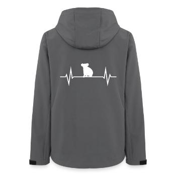 Koala ECG Heartbeat Love - Women’s Recycled Softshell Jacket by Stanley/Stella - anthracite - Back - AI Model Female 172 light (172cm)