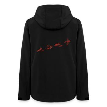 The flight of the red bird - Women’s Recycled Softshell Jacket by Stanley/Stella - black - Back - AI Model Female 172 light (172cm)