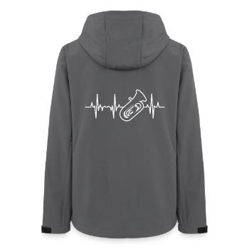Battement de cœur du tuba - Veste softshell femme recyclée Stanley/Stella - charbon - Dos - AI Model Female 172 light (172cm)