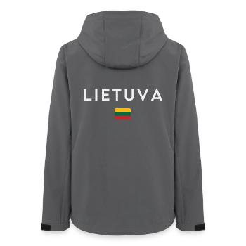 Drapeau lituanien, fierté lituanienne - Veste softshell femme recyclée Stanley/Stella - charbon - Dos - AI Model Female 172 light (172cm)