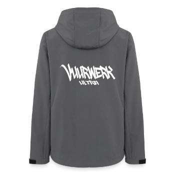 vuurwerk_ultra - Frauen Recycelte Softshelljacke von Stanley/Stella - Anthrazit - Hinten - AI Model Female 172 light (172cm)