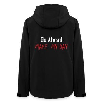 Go Ahead Make My Day Dirty Harry Clint Eastwood  - Women’s Recycled Softshell Jacket by Stanley/Stella - black - Back - AI Model Female 172 light (172cm)
