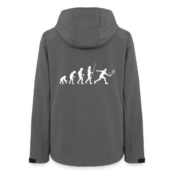 Tennis Evolution - Frauen Recycelte Softshelljacke von Stanley/Stella - Anthrazit - Hinten - AI Model Female 172 light (172cm)