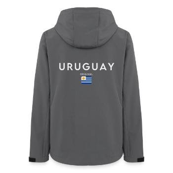 Flagge von Uruguay, Uruguayischer Stolz - Frauen Recycelte Softshelljacke von Stanley/Stella - Anthrazit - Hinten - AI Model Female 172 light (172cm)