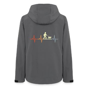 Dog Owner Heartbeat - Women’s Recycled Softshell Jacket by Stanley/Stella - anthracite - Back - AI Model Female 172 light (172cm)