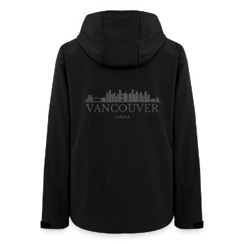 Vancouver, Kanada, Vancouver Skyline - Frauen Recycelte Softshelljacke von Stanley/Stella - Schwarz - Hinten - AI Model Female 172 light (172cm)