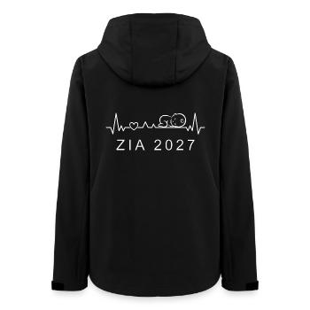 Futura Zia 2027 Battito Cardiaco Gravidanza - Frauen Recycelte Softshelljacke von Stanley/Stella - Schwarz - Hinten - AI Model Female 172 light (172cm)