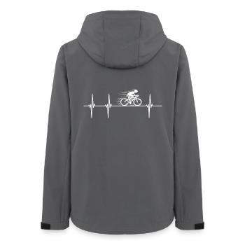 Herzschlag Rennrad - Frauen Recycelte Softshelljacke von Stanley/Stella - Anthrazit - Hinten - AI Model Female 172 light (172cm)