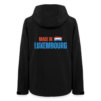 Hergestellt in Luxemburg, Luxemburger Stolz - Frauen Recycelte Softshelljacke von Stanley/Stella - Schwarz - Hinten - AI Model Female 172 light (172cm)