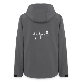 Spécialiste de l’hydratation des battements de cœur du château d’eau - Veste softshell femme recyclée Stanley/Stella - charbon - Dos - AI Model Female 172 light (172cm)