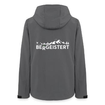 Bergeistert Montagnes Randonnée Nature Environnement - Veste softshell femme recyclée Stanley/Stella - charbon - Dos - AI Model Female 172 light (172cm)