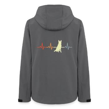 German Shepherd heartbeat - Women’s Recycled Softshell Jacket by Stanley/Stella - anthracite - Back - AI Model Female 172 light (172cm)
