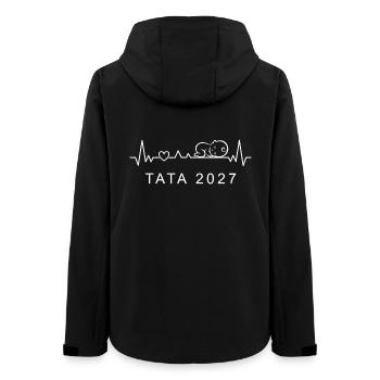 Future Tata 2027 Battement Cœur Annonce Grossesse - Frauen Recycelte Softshelljacke von Stanley/Stella - Schwarz - Hinten - AI Model Female 172 light (172cm)