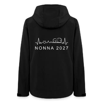 Futura Nonna 2027 Battito Cardiaco Gravidanza - Frauen Recycelte Softshelljacke von Stanley/Stella - Schwarz - Hinten - AI Model Female 172 light (172cm)