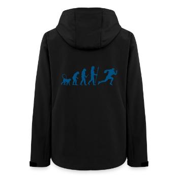 Development of a football player - Women’s Recycled Softshell Jacket by Stanley/Stella - black - Back - AI Model Female 172 light (172cm)