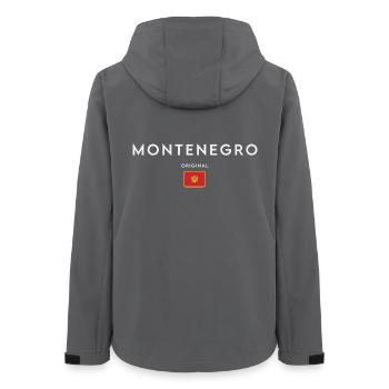 Flagge von Montenegro, montenegrinischer Stolz - Frauen Recycelte Softshelljacke von Stanley/Stella - Anthrazit - Hinten - AI Model Female 172 light (172cm)