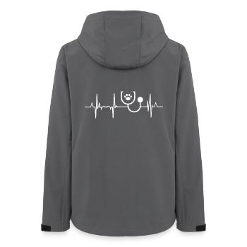 Veterinarian heartbeat - Women’s Recycled Softshell Jacket by Stanley/Stella - anthracite - Back - AI Model Female 172 light (172cm)
