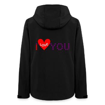 I love you - Frauen Recycelte Softshelljacke von Stanley/Stella - Schwarz - Hinten - AI Model Female 172 light (172cm)