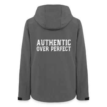 Authentic rather than perfect - Women’s Recycled Softshell Jacket by Stanley/Stella - anthracite - Back - AI Model Female 172 light (172cm)