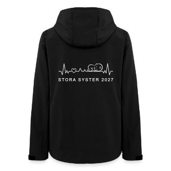 Große Schwester 2027 Herzschlag Schwedisch - Frauen Recycelte Softshelljacke von Stanley/Stella - Schwarz - Hinten - AI Model Female 172 light (172cm)