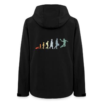 Vintage Handball Evolution - Frauen Recycelte Softshelljacke von Stanley/Stella - Schwarz - Hinten - AI Model Female 172 light (172cm)