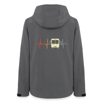 Bus Herzfrequenz - Frauen Recycelte Softshelljacke von Stanley/Stella - Anthrazit - Hinten - AI Model Female 172 light (172cm)