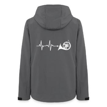 Sea Music Trumpet - Women’s Recycled Softshell Jacket by Stanley/Stella - anthracite - Back - AI Model Female 172 light (172cm)