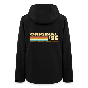 Original 96 Arc-en-Ciel Retro - Veste softshell femme recyclée Stanley/Stella - noir - Dos - AI Model Female 172 light (172cm)