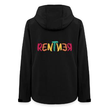 Rentner - Frauen Recycelte Softshelljacke von Stanley/Stella - Schwarz - Hinten - AI Model Female 172 light (172cm)