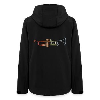 Dessin de trompette Vintage - Veste softshell femme recyclée Stanley/Stella - noir - Dos - AI Model Female 172 light (172cm)