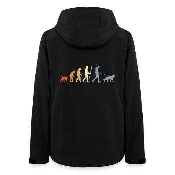 German Shepherd Owner Evolution - Frauen Recycelte Softshelljacke von Stanley/Stella - Schwarz - Hinten - AI Model Female 172 light (172cm)