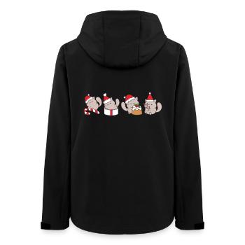 Chat à Noël - Veste softshell femme recyclée Stanley/Stella - noir - Dos - AI Model Female 172 light (172cm)