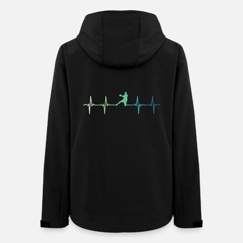 Handball heartbeat handball - Women’s Recycled Softshell Jacket by Stanley/Stella - black