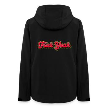 Verdammt ja, 3D Red Script - Frauen Recycelte Softshelljacke von Stanley/Stella - Schwarz - Hinten - AI Model Female 172 light (172cm)