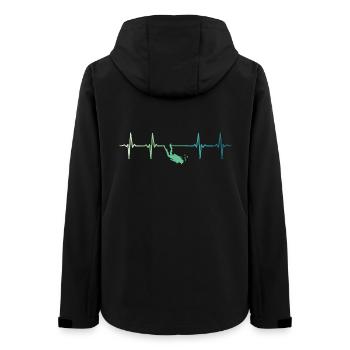 Herzschlagtaucher Taucher - Frauen Recycelte Softshelljacke von Stanley/Stella - Schwarz - Hinten - AI Model Female 172 light (172cm)
