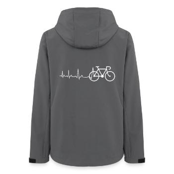 Heartbeat Road Bike - Women’s Recycled Softshell Jacket by Stanley/Stella - anthracite - Back - AI Model Female 172 light (172cm)