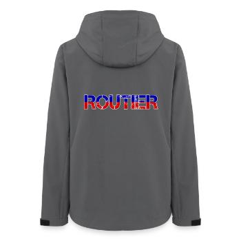 Routier Bleu Blanc Rouge - Veste softshell femme recyclée Stanley/Stella - charbon - Dos - AI Model Female 172 light (172cm)