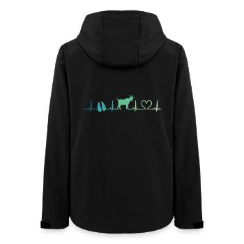 Goat heartbeat gift goats - Women’s Recycled Softshell Jacket by Stanley/Stella - black - Back - AI Model Female 172 light (172cm)