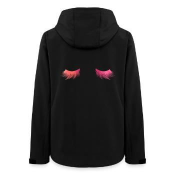 Lange schöne Wimpern - Geschenk - Frauen Recycelte Softshelljacke von Stanley/Stella - Schwarz - Hinten - AI Model Female 172 light (172cm)
