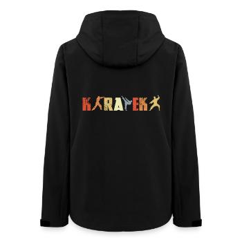 Karateka Vintage Look - Frauen Recycelte Softshelljacke von Stanley/Stella - Schwarz - Hinten - AI Model Female 172 light (172cm)