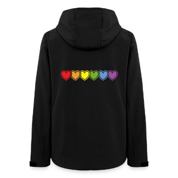 Regebogen Hearts for Gay Pride Liberté d’Amour - Veste softshell femme recyclée Stanley/Stella - noir - Dos - AI Model Female 172 light (172cm)